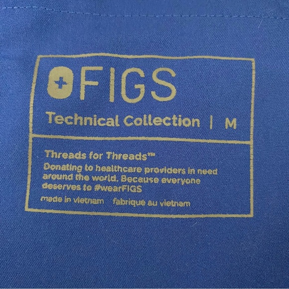 FIGS Axim Cargo MENS Scrub Pants Winning Blue Sz M 30” inseam - Picture 10 of 12